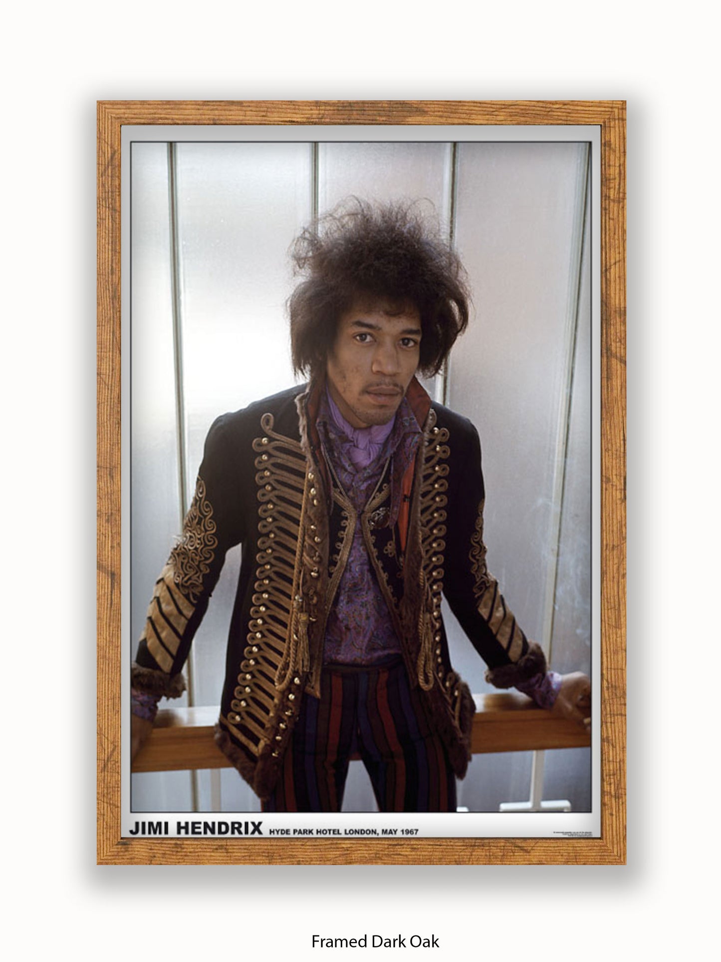 Jimi Hendrix - Hyde Park Hotel - London 1967- Poster