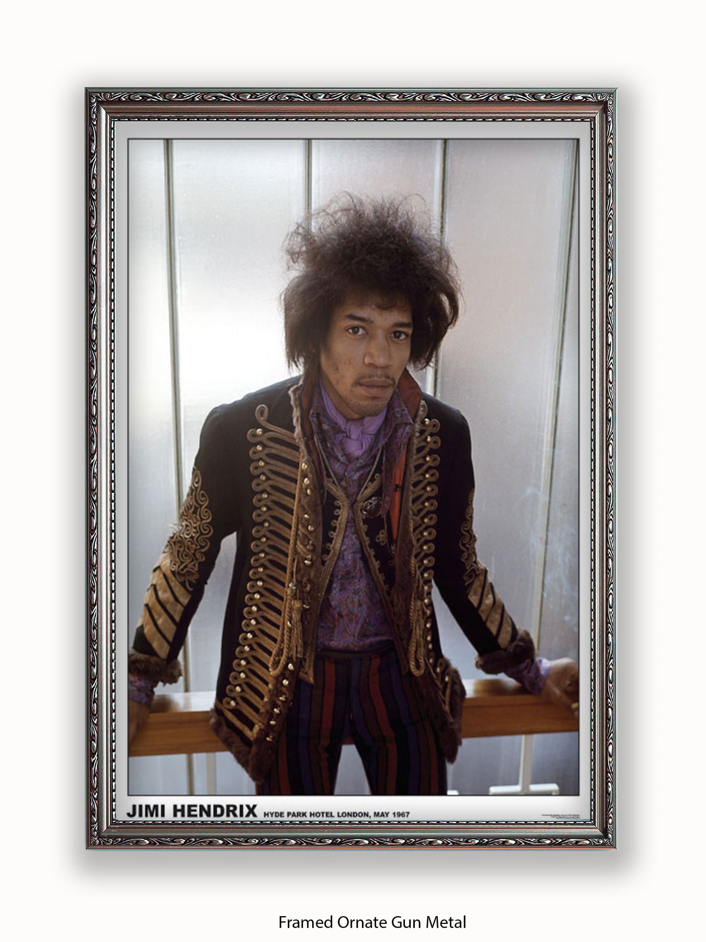 Jimi Hendrix - Hyde Park Hotel - London 1967- Poster