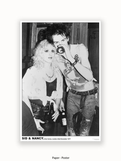 Sex Pistols - Sid & Nancy - Vortex London 22nd November 1977 Poster