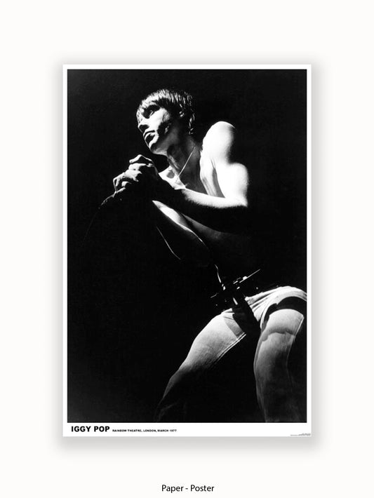 Iggy Pop - Rainbow Theatre - London March 1977 Poster