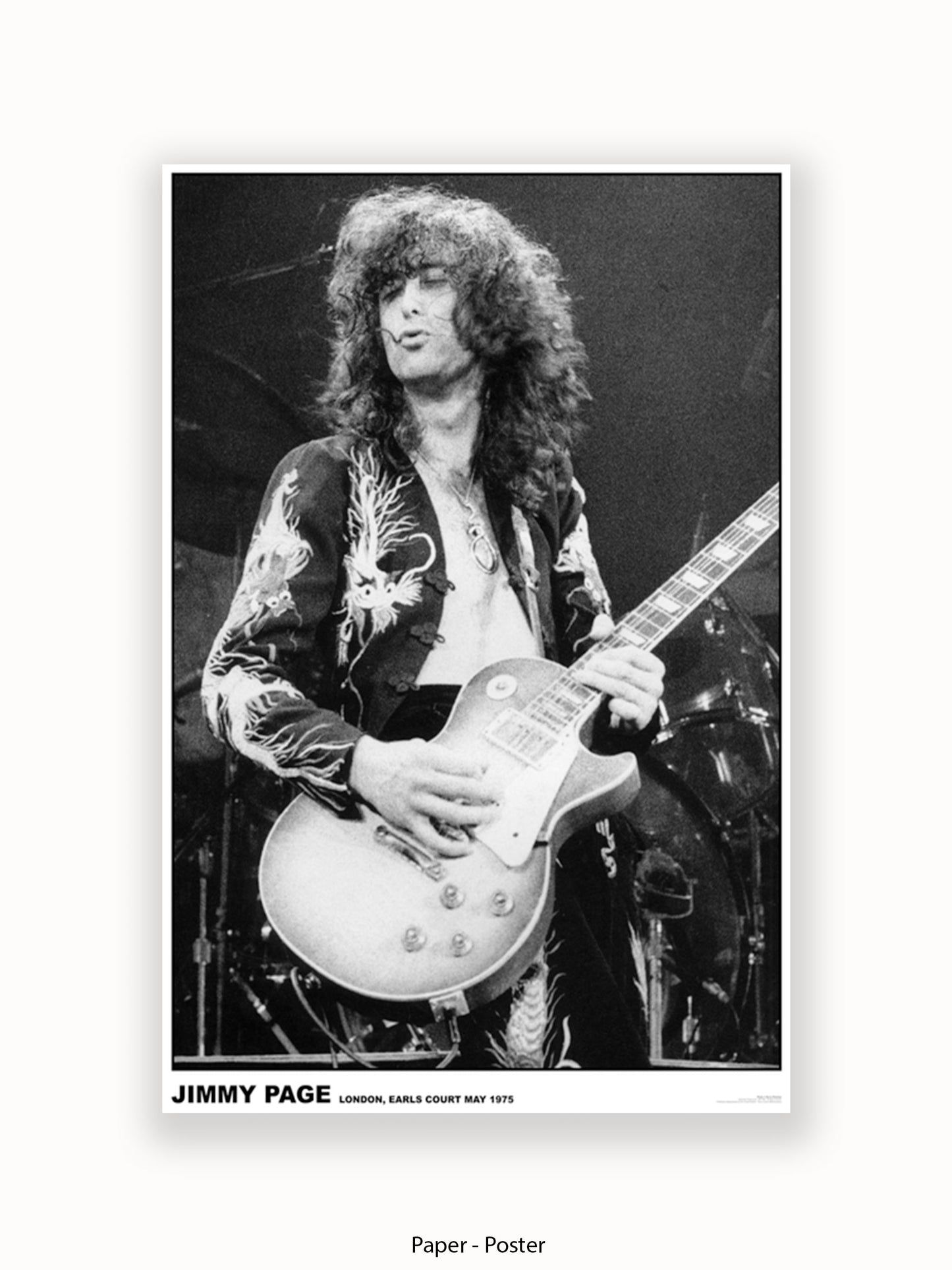 Led Zeppelin - Jimmy Page - Earls Court 1975 - Poster