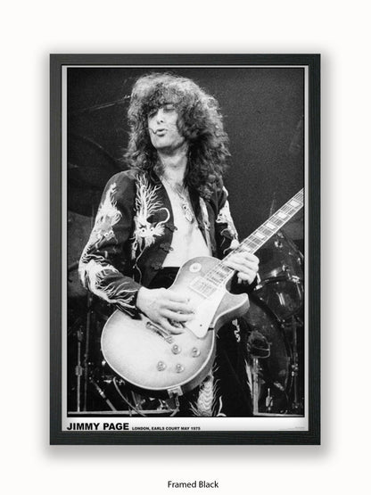 Led Zeppelin - Jimmy Page - Earls Court 1975 - Poster