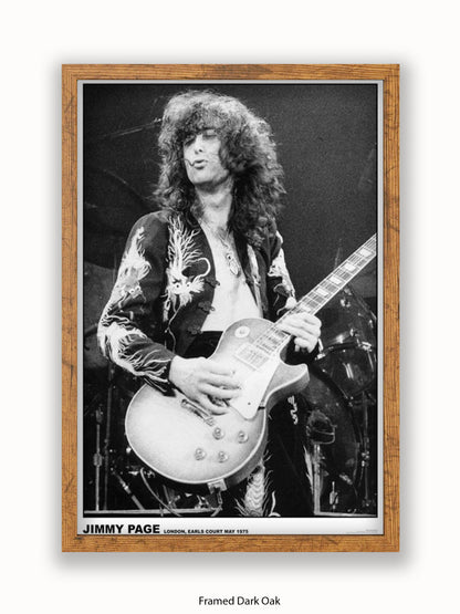 Led Zeppelin - Jimmy Page - Earls Court 1975 - Poster