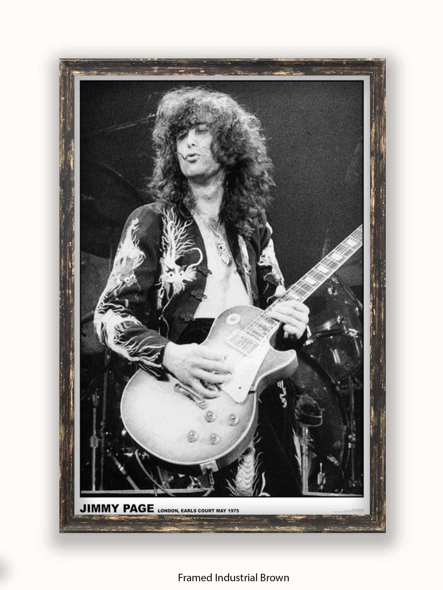 Led Zeppelin - Jimmy Page - Earls Court 1975 - Poster