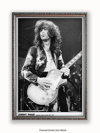 Led Zeppelin - Jimmy Page - Earls Court 1975 - Poster