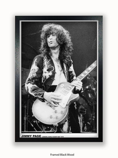 Led Zeppelin - Jimmy Page - Earls Court 1975 - Poster