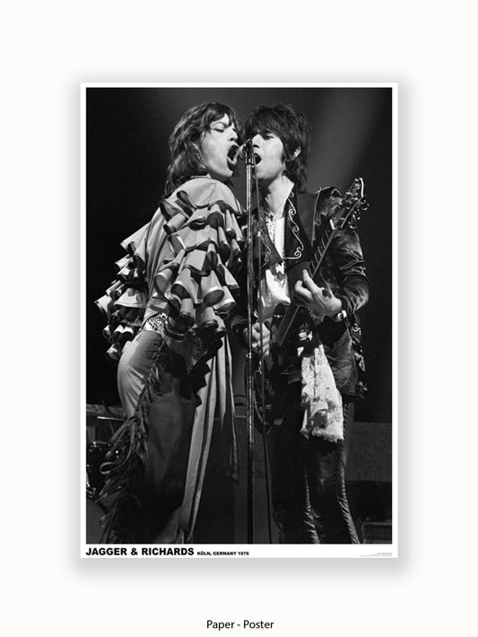 Rolling Stones-  Mick & Keith - Germany 1976 - Poster