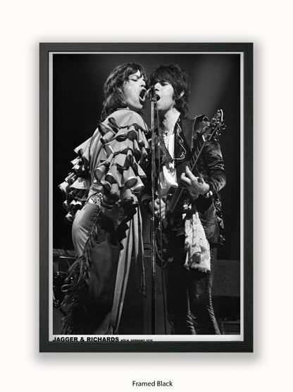 Rolling Stones-  Mick & Keith - Germany 1976 - Poster