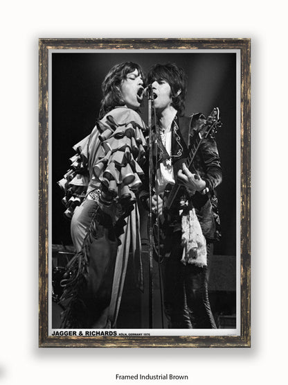 Rolling Stones-  Mick & Keith - Germany 1976 - Poster