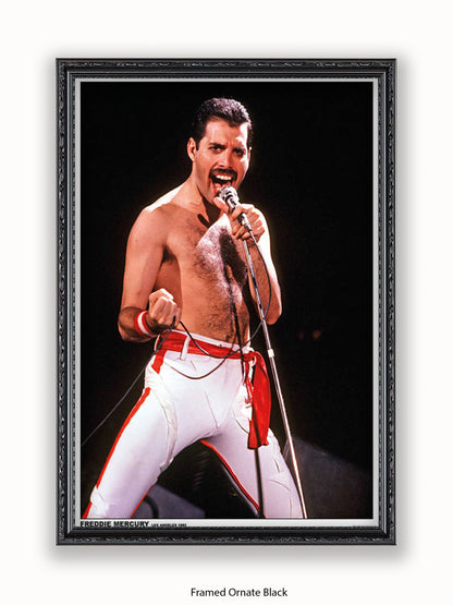 Queen - Freddie Mercury - Los Angeles 1982 - Poster