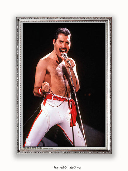 Queen - Freddie Mercury - Los Angeles 1982 - Poster