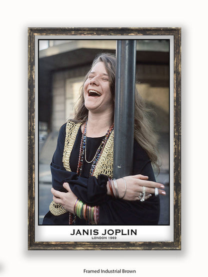 Janis Joplin - Colour - London 1969 - Poster