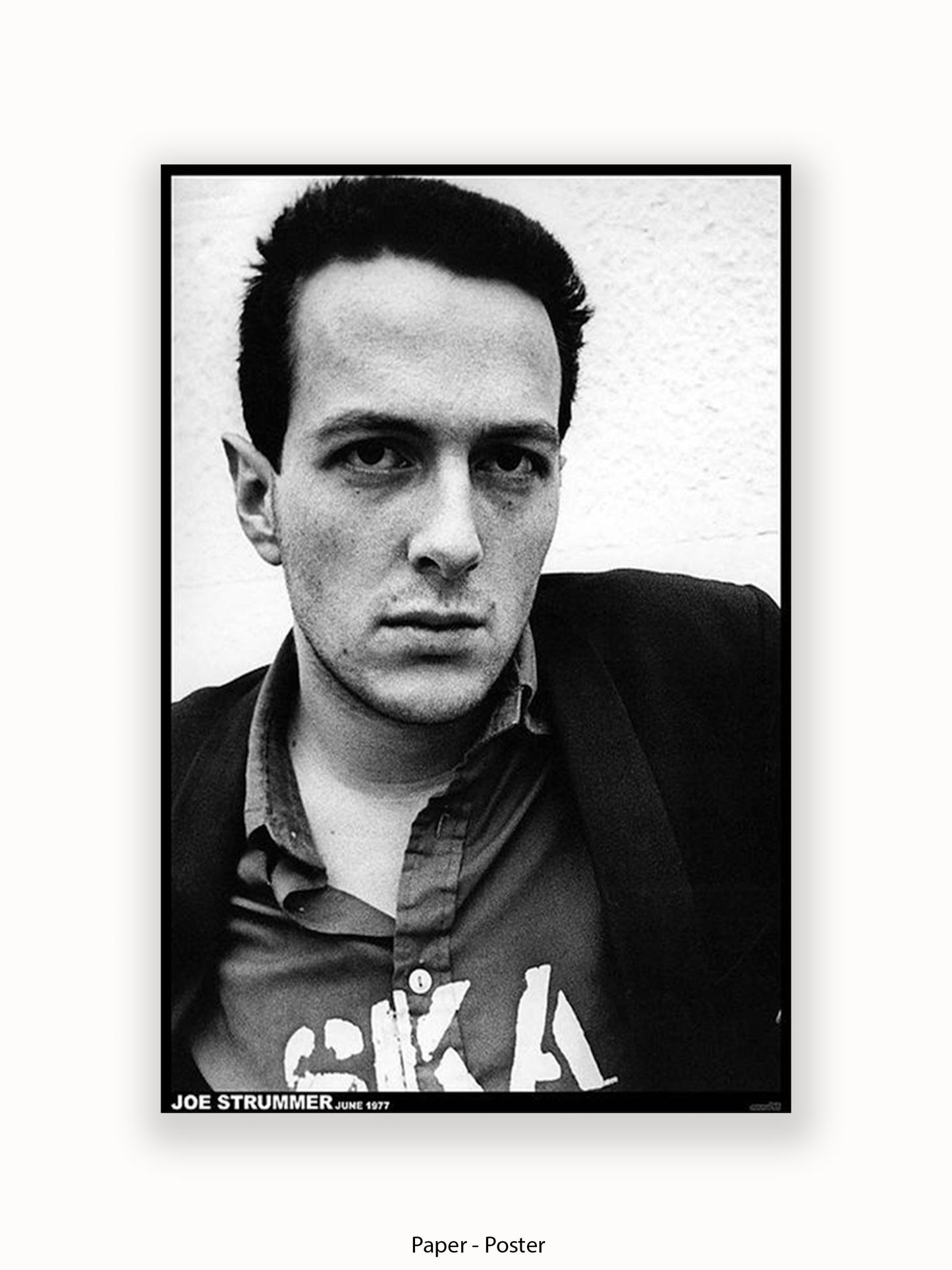 Clash - Joe Strummer - Close Up - June 1977 - Poster