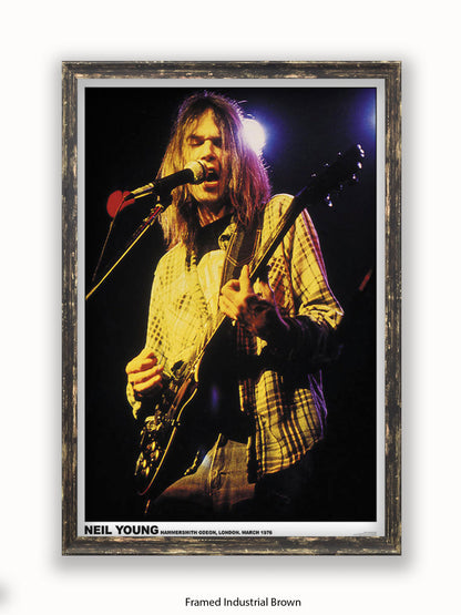 Neil Young  Colour - Hammersmith Odeon - London - 1976 - Poster