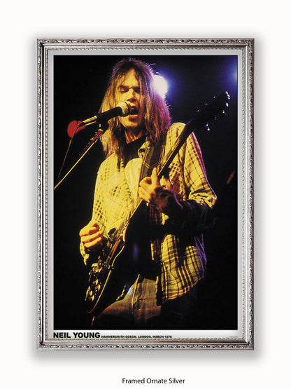 Neil Young  Colour - Hammersmith Odeon - London - 1976 - Poster