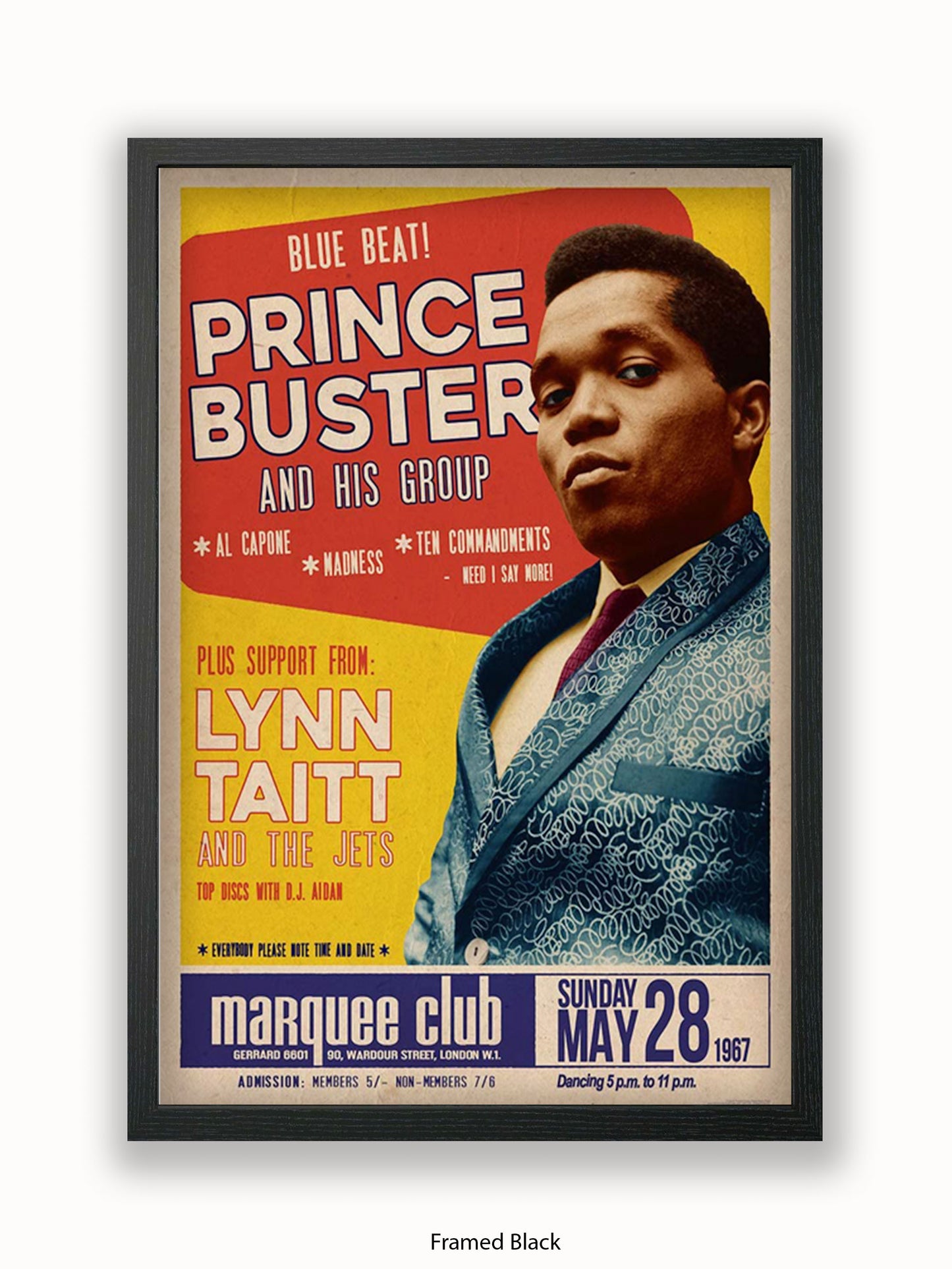 Prince Buster - Marquee Club - London 1967 Poster