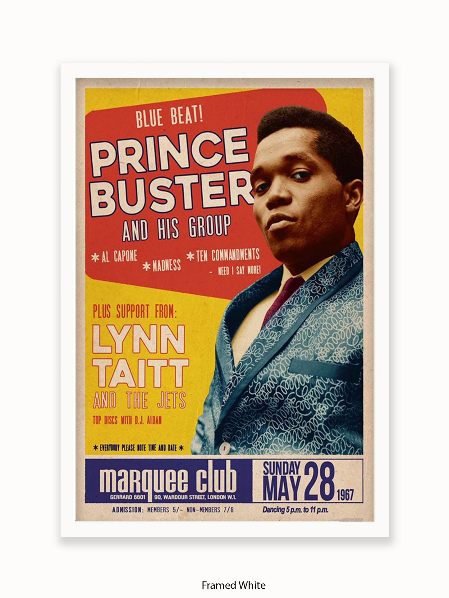 Prince Buster - Marquee Club - London 1967 Poster