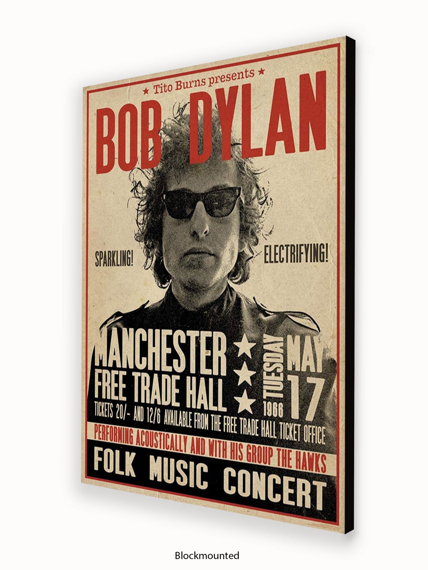 Bob Dylan - Manchester Free Trade Hall Poster