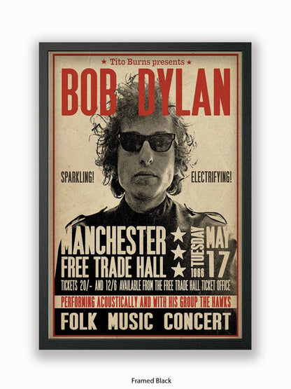 Bob Dylan - Manchester Free Trade Hall Poster