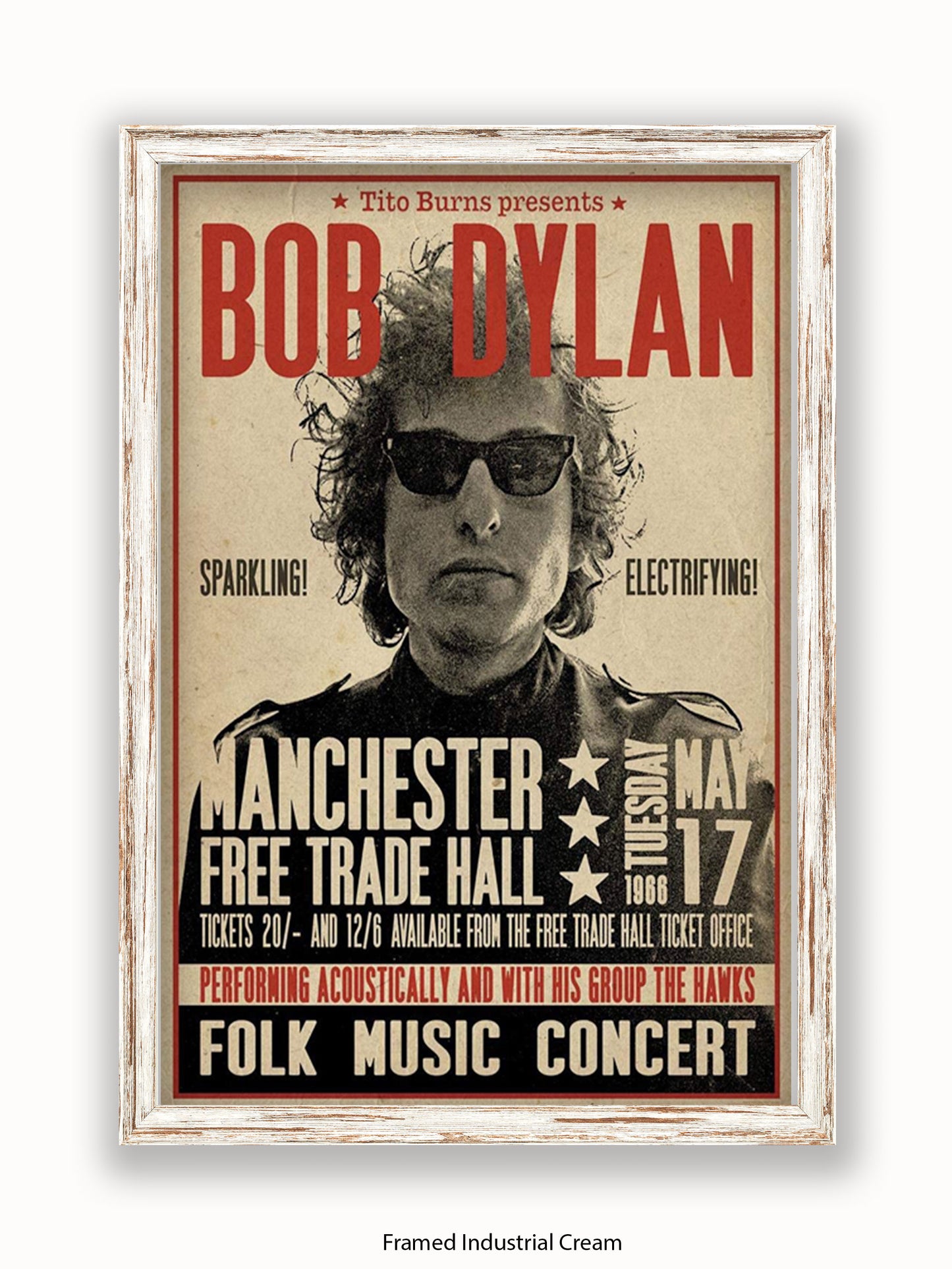 Bob Dylan - Manchester Free Trade Hall Poster