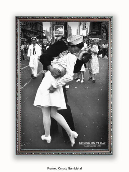 Wars End Kiss Times Square Poster