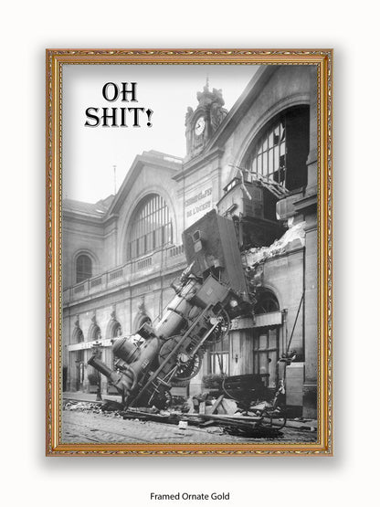 Shit !! Train Crash Poster