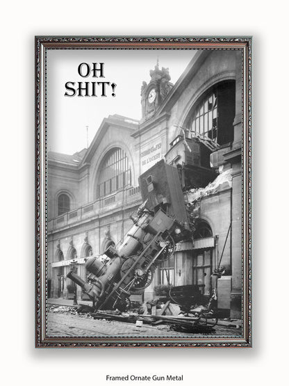 Shit !! Train Crash Poster