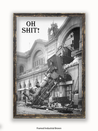 Shit !! Train Crash Poster